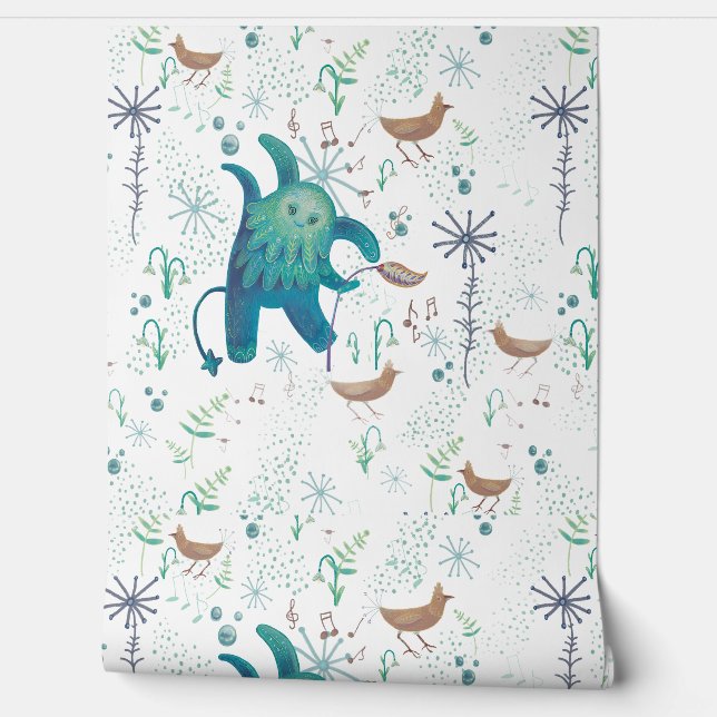 Forest animal character wallpaper (Unrolling)