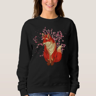 Forest Animal Cherry Blossom Sakura Nature Fox Sweatshirt