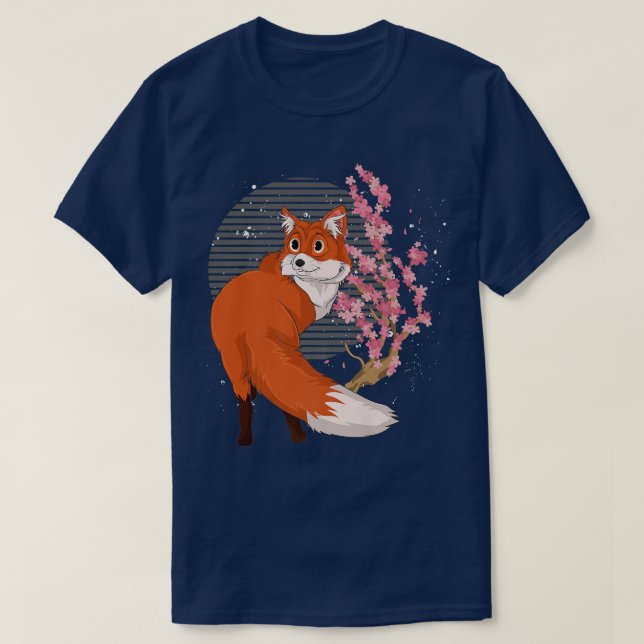 Forest Animal Lover Sakura Cute Cherry Blossom Fo  T-Shirt (Design Front)