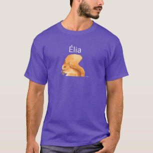 Forest animal squirrel with name lia retro T-Shirt