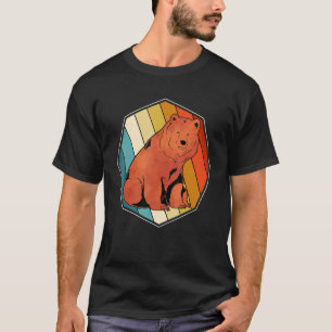 Forest Animal Wildlife Brown Bear Retro Bear 1 T-Shirt
