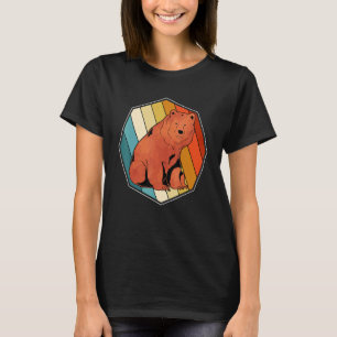 Forest Animal Wildlife Brown Bear Retro Bear 1 T-Shirt