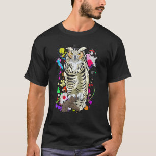 Forest Animal Wise Bird Colourful Owl 2 T-Shirt