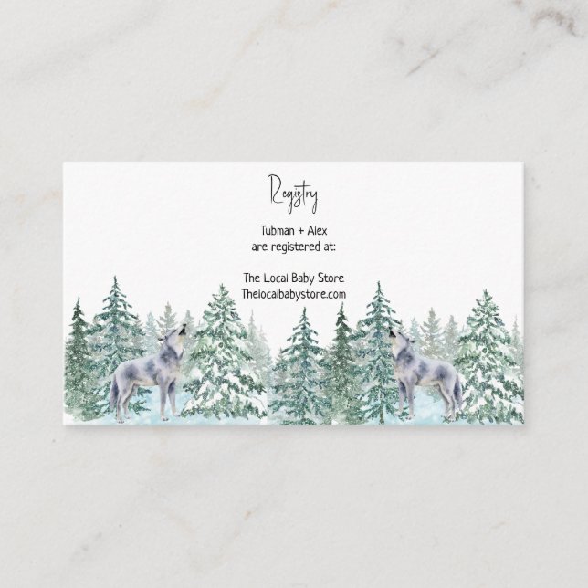 Forest Animals Baby Shower Note Card (Front)