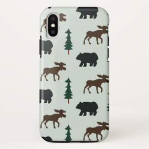 Forest Animals Bear Moose Rustic Phone Case