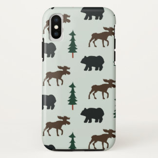 Forest Animals Bear Moose Rustic Phone Case