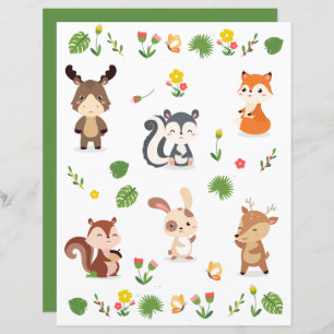 Forest Animals Collection 2 Scrapbooking Paper