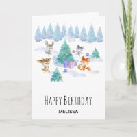 Forest Animals Dancing Around a Fir Tree