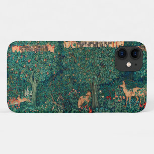 Forest Animals ,Greenery Fox ,Doe ,Hares,W.Morris  iPhone 11 Case