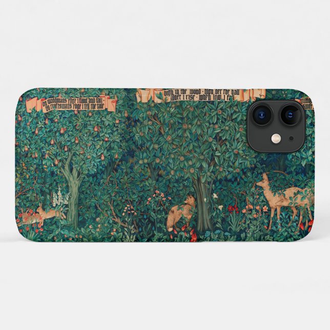 Forest Animals ,Greenery Fox ,Doe ,Hares,W.Morris  Case-Mate iPhone Case (Back (Horizontal))