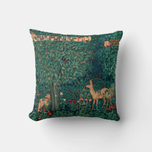 Forest Animals ,Greenery Fox ,Doe ,W.Morris Cushion