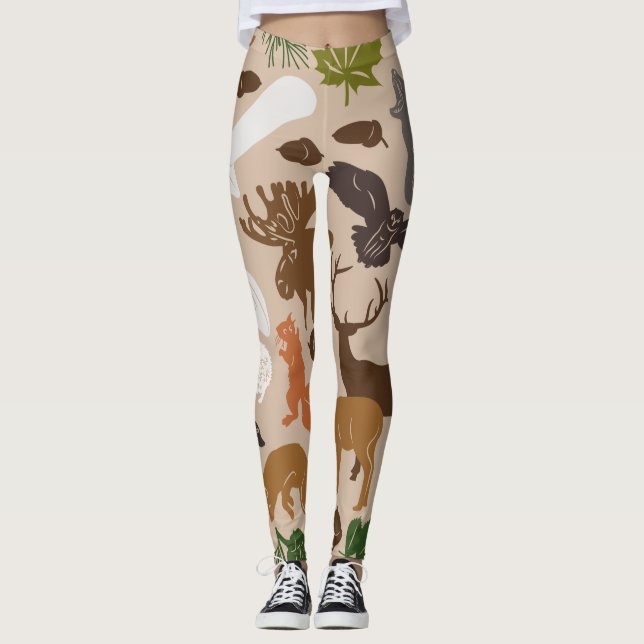 Forest Animals Leggings (Front)