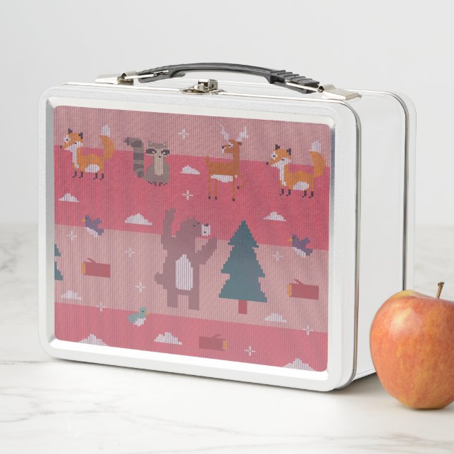Forest animals metal lunch box (In Situ)