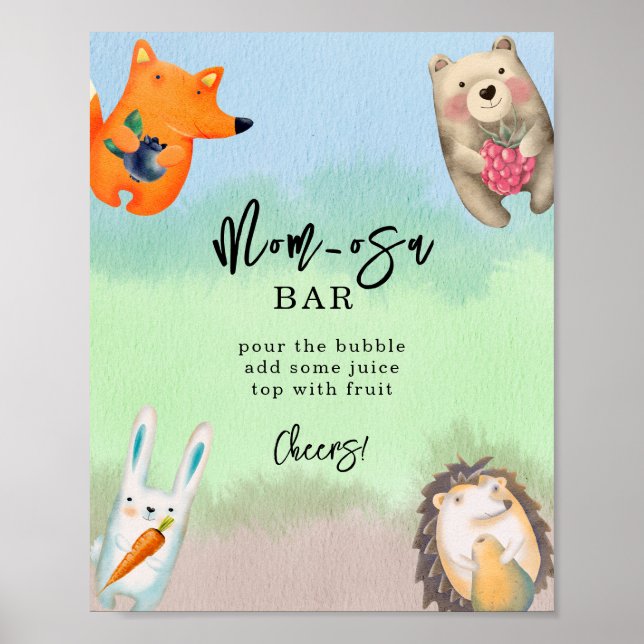 Forest animals - mum-osa bar poster (Front)