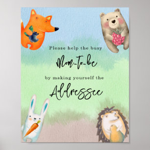 Forest animals - Mum to be addressee Poster
