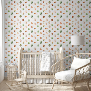 Forest Animals Pattern Wallpaper
