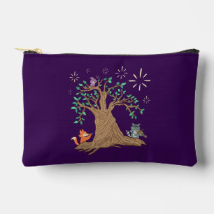 Forest Animals Playing Music Woodland Folk Art Accessory Pouch