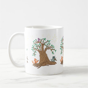 Forest Animals Playing Music Woodland Folk Art Coffee Mug