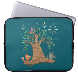 Forest Animals Playing Music Woodland Folk Art Laptop Sleeve