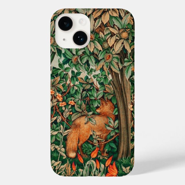 FOREST ANIMALS Red Fox,Pheasant,Green Floral  Case-Mate iPhone Case (Back)
