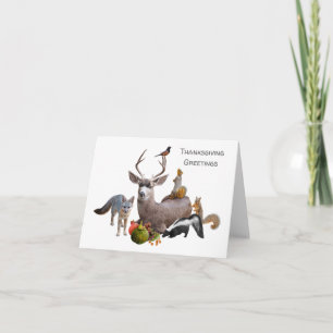 Forest Animals Thanksgiving Card