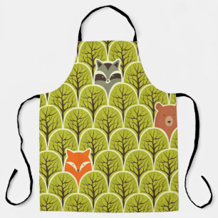 Forest Animals Vintage Pattern Apron