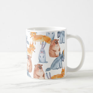Forest animals. Watercolor Coffee Mug