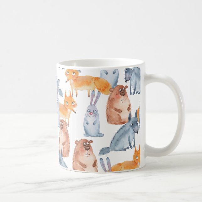 Forest animals. Watercolor Coffee Mug (Right)