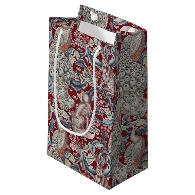 Forest Animals, William Morris Small Gift Bag (Front Angled)