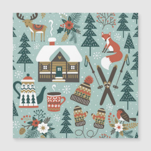 Forest Animals: Winter Vintage Seamless.
