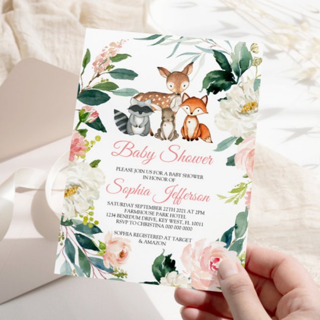 Forest Animals Woodland Baby Shower Invitation (Creator Uploaded)