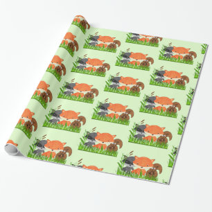 Forest Animals Woodland Creatures Gift Wrap