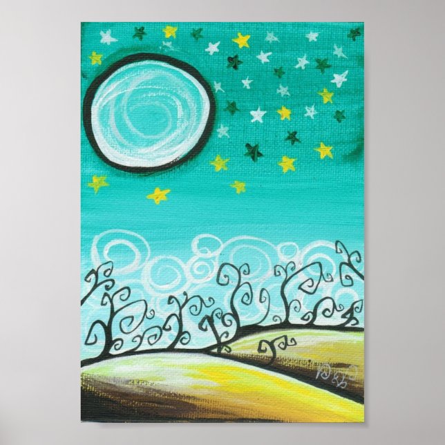 Forest at Night Poster (Front)