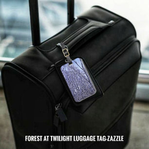 Forest At Twilight Luggage Tag