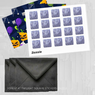 Forest At Twilight Square Sticker