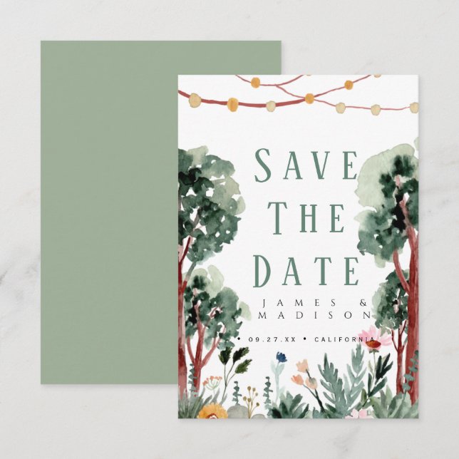 Forest background light Wedding (Front/Back)