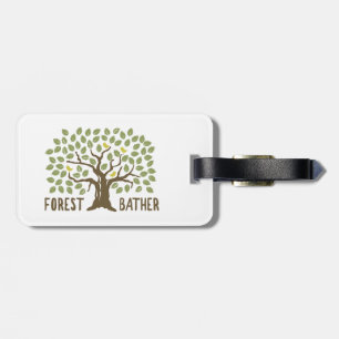 Forest Bather Birds Luggage Tag