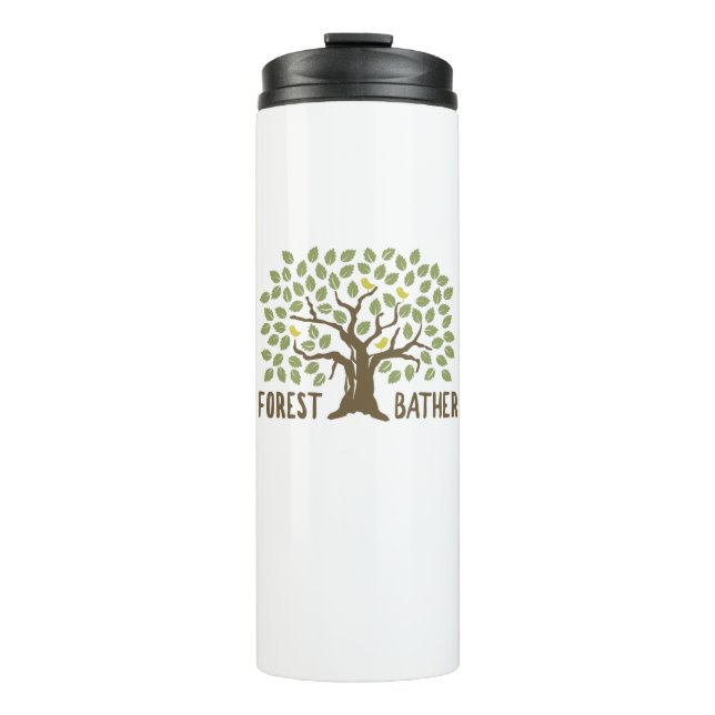 Forest Bather Birds Thermal Tumbler (Front)