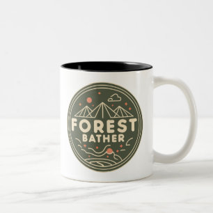 Forest Bather Circle Two-Tone Coffee Mug