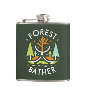 Forest Bather Cubist Hip Flask