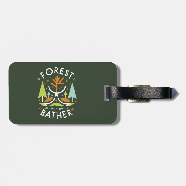 Forest Bather Cubist Luggage Tag (Back Horizontal)