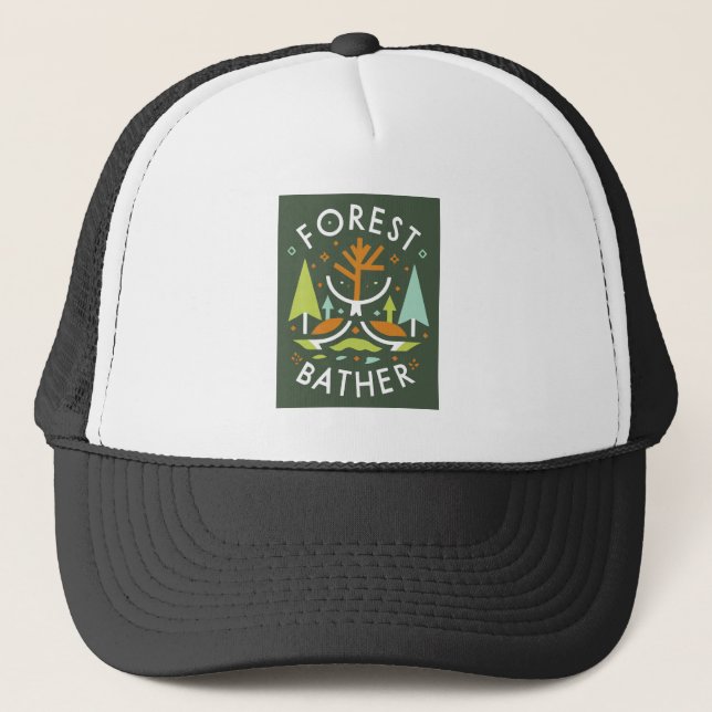 Forest Bather Cubist Trucker Hat (Front)