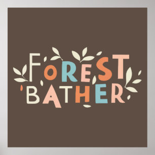Forest Bather Custom Text Poster