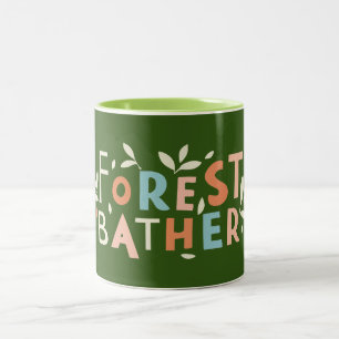 Forest Bather Custom Text Two-Tone Coffee Mug