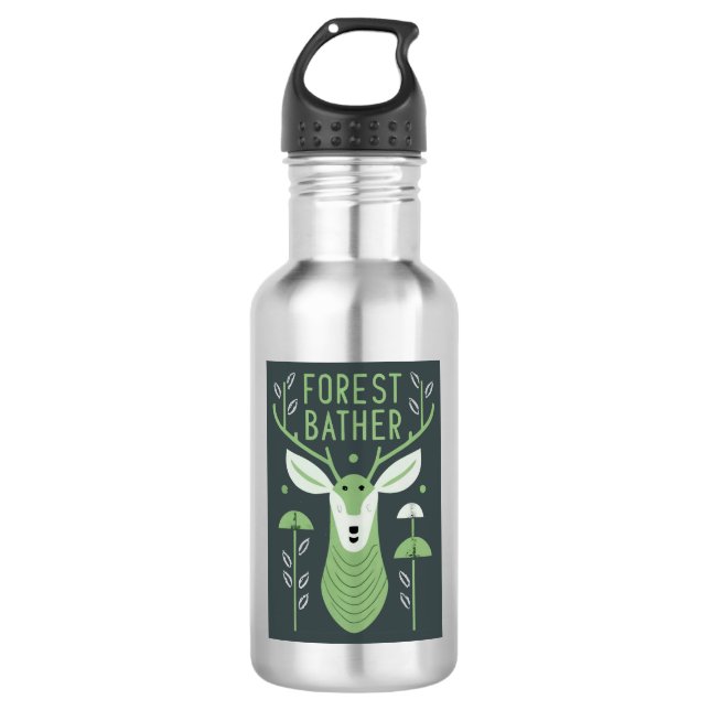 Forest Bather Deer 532 Ml Water Bottle (Front)
