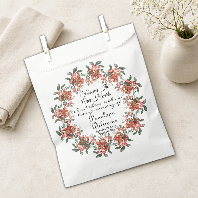 Forest Berries In Loving Memory Seed Pack Favour Bag (Creator Uploaded)