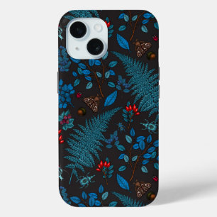 Forest berries, leaves and bugs 1 iPhone 15 case