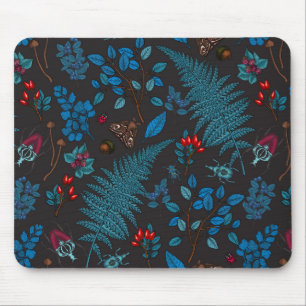 Forest berries, leaves and bugs 1 mouse pad