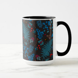 Forest berries, leaves and bugs 1 mug