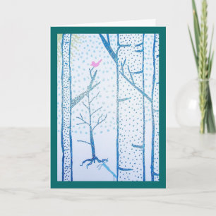 Forest Bird Happy Holidays Holiday Card